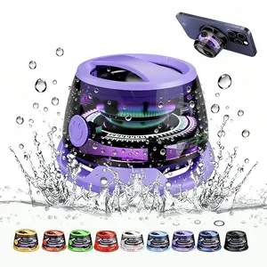 G300 Mini Portable small speaker, Magnetic Bluetooth-compatible Speaker,Portable Wireless Speaker with Phone Holder, RGBFunction Speaker for Camping, Parties andComputer Desktop Use,Lightweight and convenient, Waterproof Wireless Speaker,gift