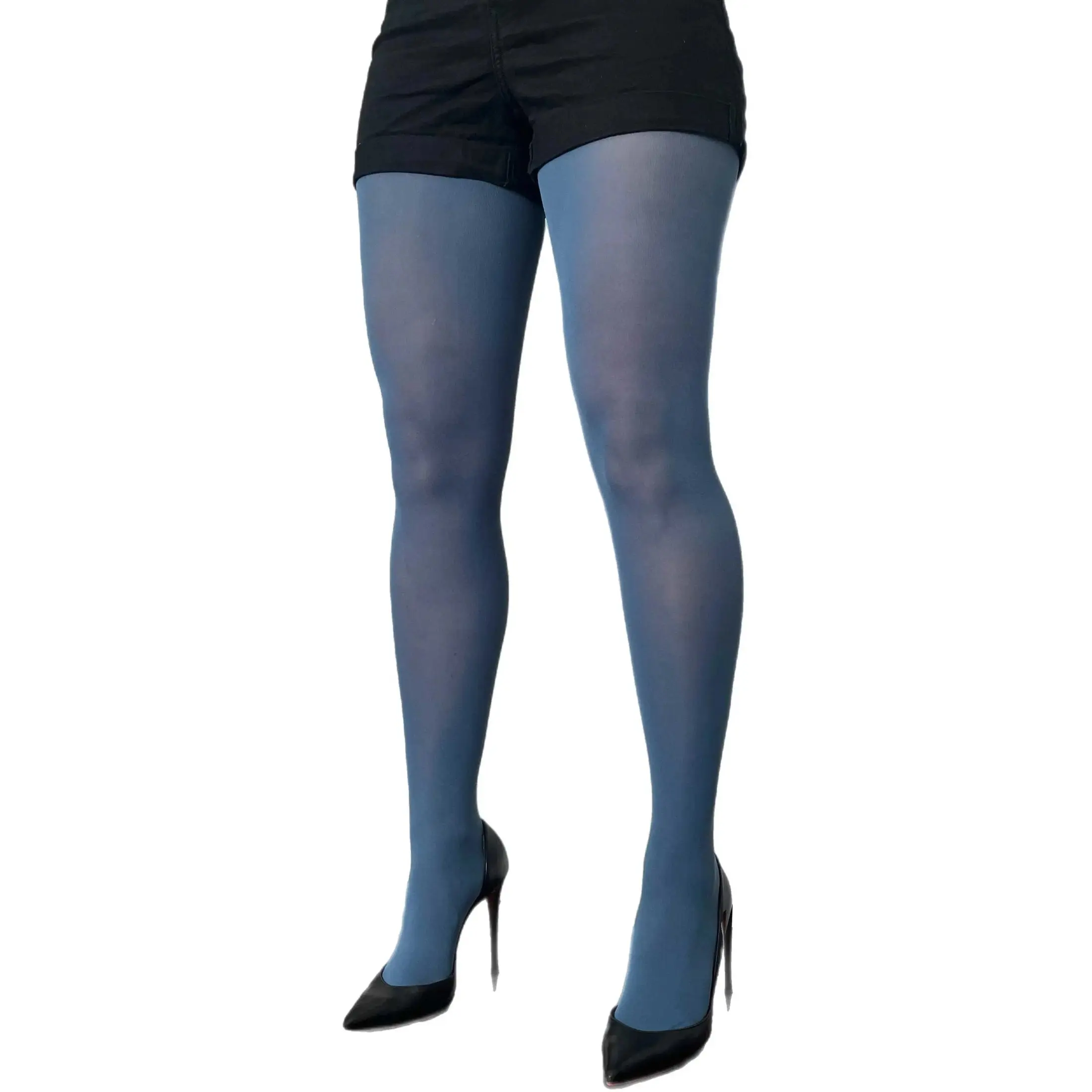 Denim Blue 50 Denier Opaque Tights For Women