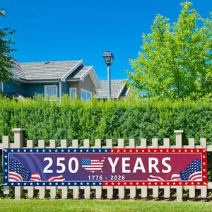 USA 250 Years 1776 2026 Map Banner, Patriotic Semiquincentennial Celebration Decor For Men Women, 4th Of July Independence Day Party, Decorations for Outdoor, Indoor, Yard, Garden, Porch, Lawn | 010426.C00834.ID03
