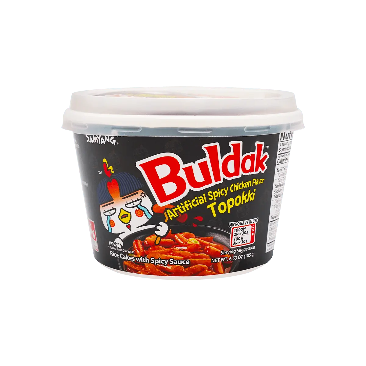SAMYANG Buldak Hot Chicken Flavor Topokki - Spicy Fried Rice Cakes, Big Bowl, 6.52oz【Trending on TikTok】