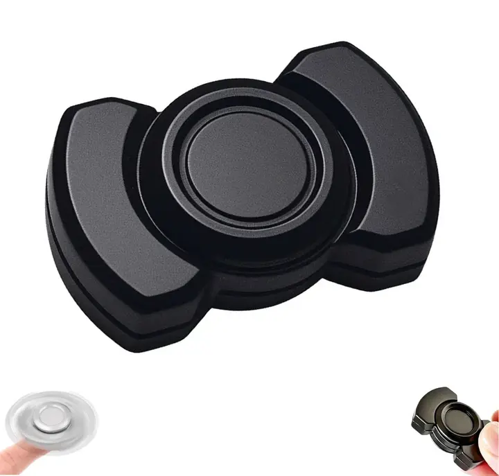 3-in-1 Fidget Spinner - Mechanical Slider with Silent Bearing Click Mode, Pocket-Size Unisex Hand Toy for Adults, Teen Boy Gift, Unique Cool Gifts, Clicker Fidget Toys