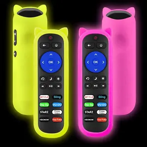 (Pack of 2) RC280 Remote Compatible with All Roku TV Remote wr Covers, for 32 40 43 49 50 55 65 70 75 80 Inch TCL/Onn/Hisense/Element/Sharp/Haier/Hitachi/LG/Sanyo/JVC/Magnavox/RCA/Westinghouse Roku TV