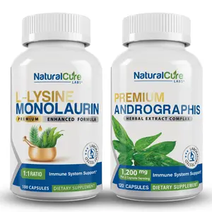 L-Lysine with Monolaurin & Premium Andrographis | Essential Aminos Daily Supplement Pack