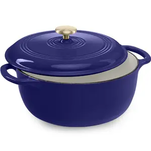 Best Choice Products Enamel Cast-Iron Dutch Oven, 6 Qt & 7.5 Qt – Heavy-Duty Cookware w/ Lid & Dual Handles, Multiple Colors