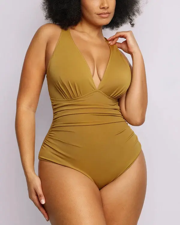 Shapellx Smart Sculpt Front Ruched Swimsuit for Women Sales