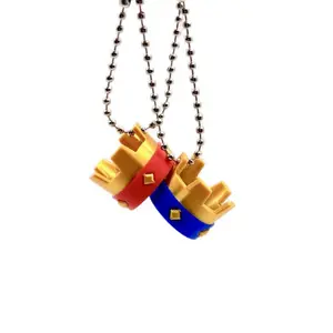 Clash Crown Keychain Royale Charm - Gift for Boyfriend or Mobile Gamers - Red and Blue Crowns 3D Printed