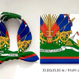 Haitian's Bandannas 35.83x35.83 in 91x91 cm Very Nice to Use in Casual Clothes Union Fait La Force