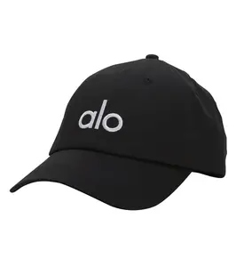 Off-Duty Performance District Trucker Hat - Black Baseball Cap with White Letter "O", 100% Polyester, Sun Protection, Durable Woven, Minimalist Outdoor Headwear for Running & Activities