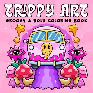 Trippy Art : Coloring Book for Adults Featuring Psychedelic Art and Abstract Drawings of Animals, Mushrooms, Aliens and Magic for Relaxation and Stress Free
