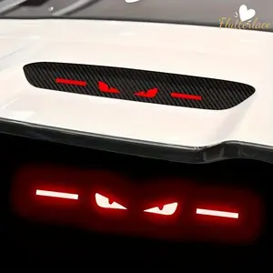 Carbon Fiber Brake Lamp Sticker - Durable PET High-Position Auto Light Cover, DIY Logo Paste Car Tail Safety Accessory, Universal Fit for Cars, Truck Accessories, SUVs (Front/Rear Installation)