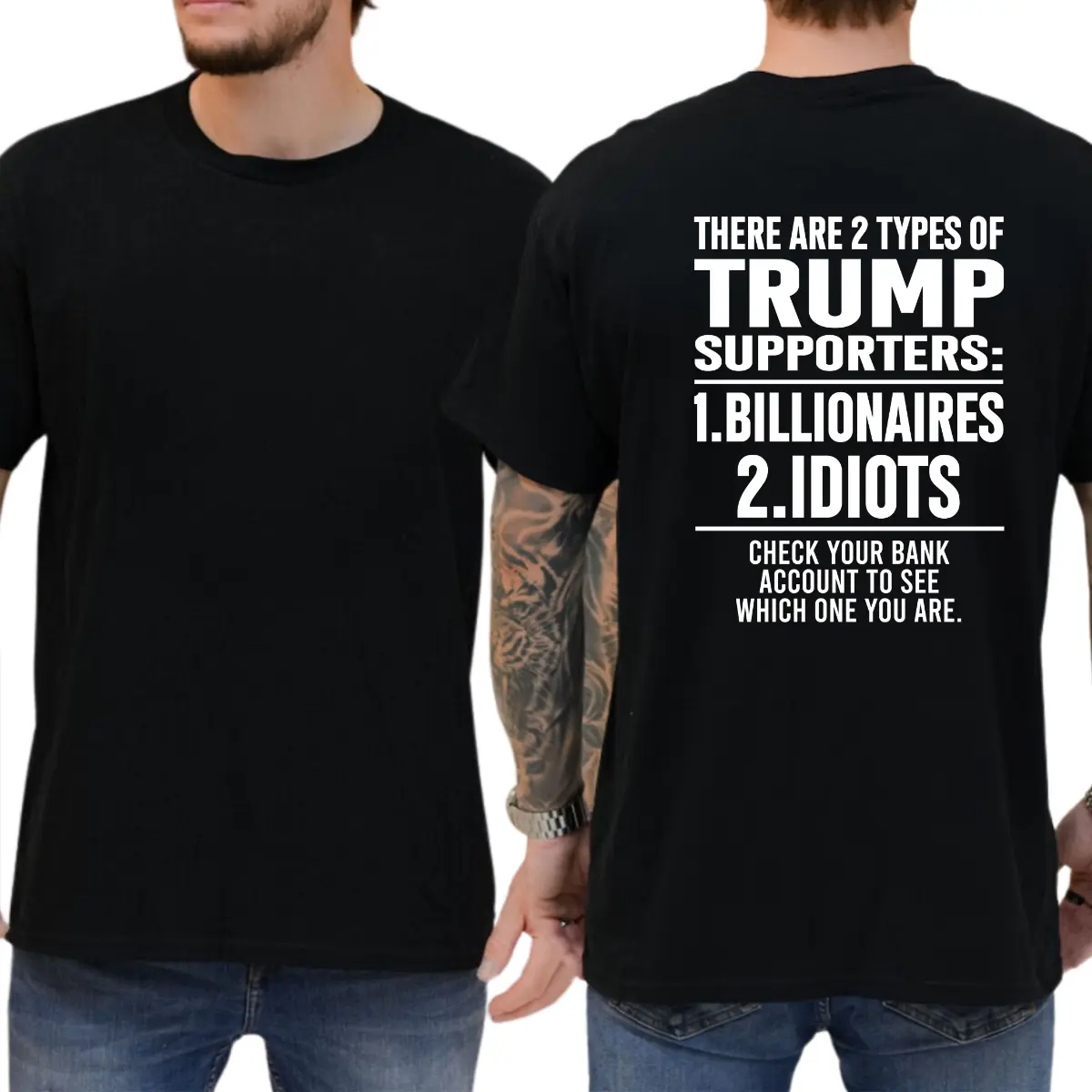 There Are 2 Types Of Trump Supporters Check Your Bank Account to See Which One You Are T-shirt, Funny Shirts, 8647 Shirt