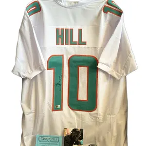 Tyreek Hill Autographed White Dolphins Football Jersey #10- Authentic Beckett Certified Sports Memorabilia