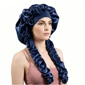 Humwam 2-in-1 Silky Hair Bonnet, Stretch Soft Fabric Hair Cover, Night Hair Care & Outdoor Sun Shield Cap
