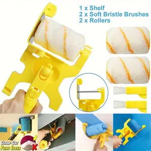 5PCS Clean Cut Proffesional Paint Edger with Replacement Rollers Brush Tool Multifunctional for Home Room Wall Ceilings