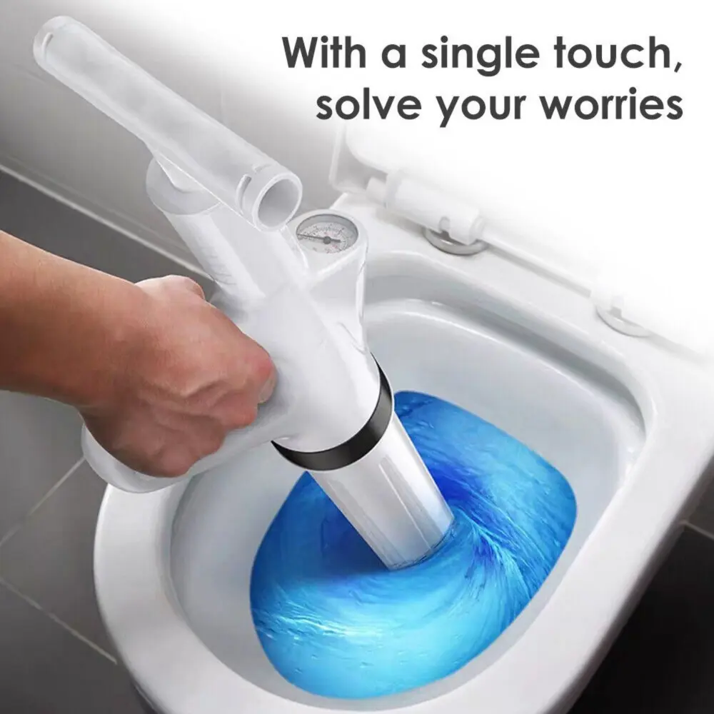 1 Pc High-pressure Air Drain Blaster, Powerful Home Toilet Plunger, Multi-functional Sink Dredge Cleaner for Bathroom Kitchen, Pipe Unclogging Tool for Blocked Drains & Clogged Pipes, Portable Household Plumbing Dredge for Daily Clog Removal
