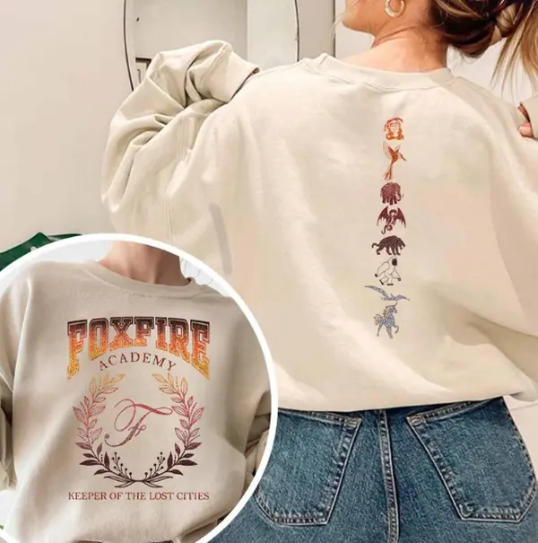 Foxfire Academy T-Shirt, Keeper Of The Lost Cities Symbols Sweatshirt, Neverseen Hoodie, Kotlc Bag, Kotlc Shirt, Book Lover Fan Gifts Shirts