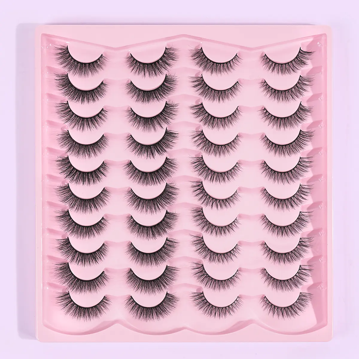 Magefy 20 Pairs D Curl False Eyelashes, Fluffy Manga Lashes Cluster Kit for Dramatic Volume and Natural Looks, Cosmetic, Dramatic Volume Eyelash