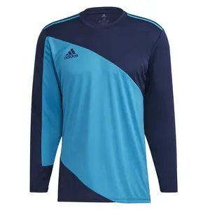 adidas Mens Squadra 21 Crew Neck Long Sleeve Goalkeeper Jersey Soccer Cleats  - Blue