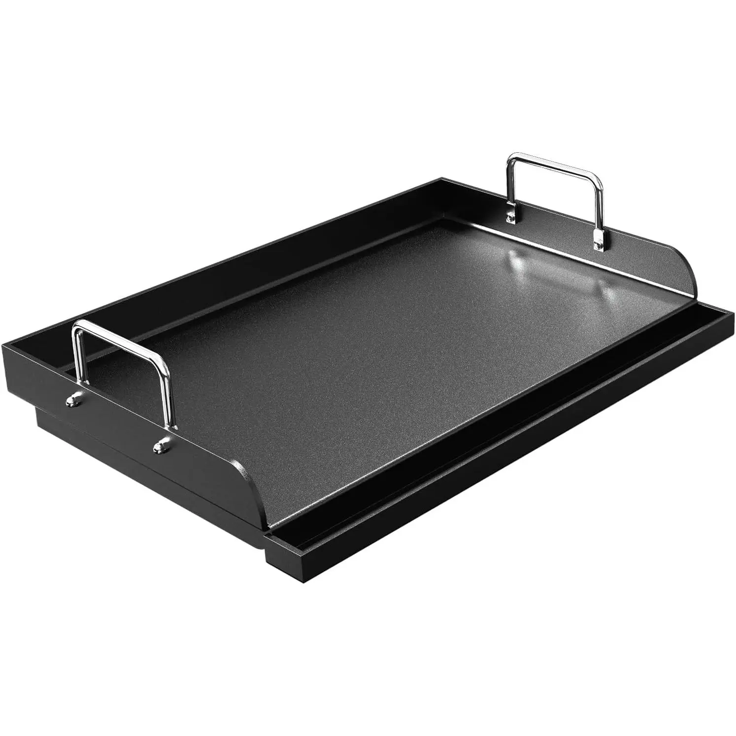 23" x 16" Flat Top Griddle, Heavy-Duty Ceramic Coated Carbon Steel Plate, Non-Stick & Warp-Resistant for Gas Grills and Stovetops, Ideal for Outdoor BBQ & Camping, Flat Top Grill