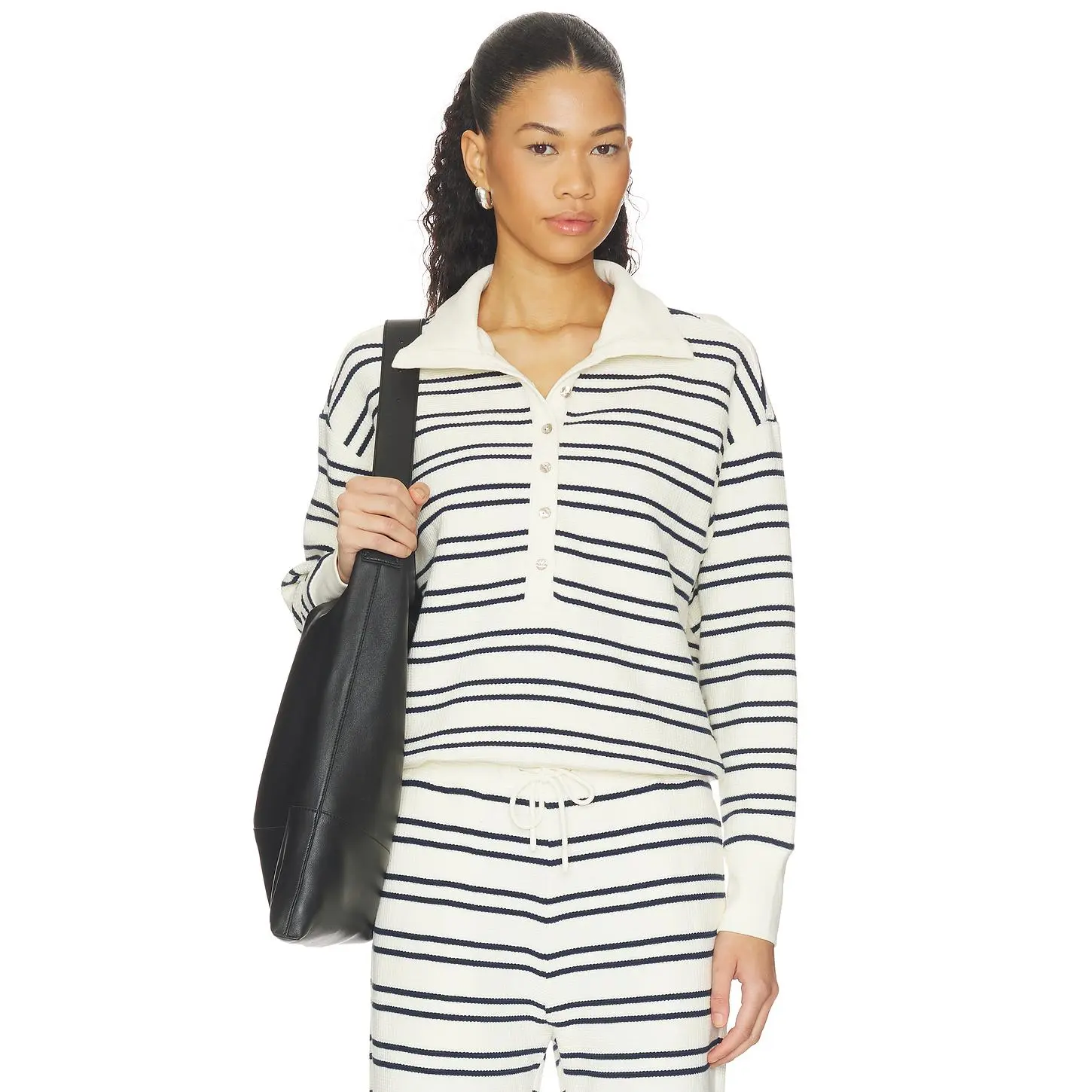 Negative Underwear Waffle Knit Pullover in Sailor