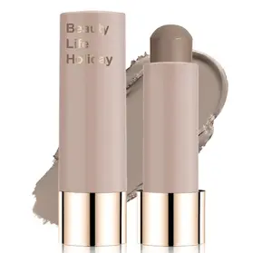 Cool Toned Contour Stick Blendable Smooth Bronzer Matte Finish Lightweight Face Shaping Makeup Natural Cream Contouring Pen Long Lasting Highly Pigmented Portable Travel Size, Cold Grey Brown