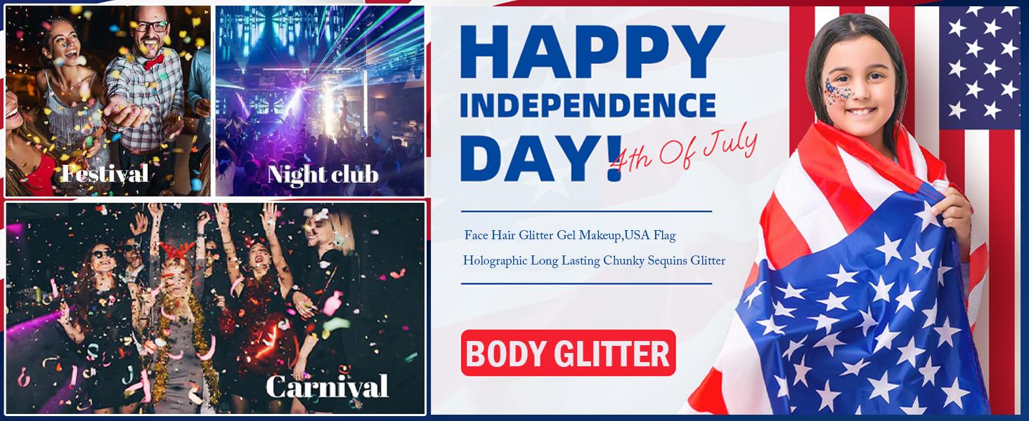 Red White and Blue Star Face Glitter Stick,Waterproof Body&Hair Glitter,Patriotic USA Flag Sparkle Stick for World Soccer Game Independence Day 250 Anniversary Makeup,Outfit Accessories for Kids, for Independence Day Party, Festival & Fun Holiday Look Red White and Blue Star Face Glitter Stick,Waterproof Body&Hair Glitter,Patriotic USA Flag Sparkle Stick for World Soccer Game Independence Day 250 Anniversary Makeup,Outfit Accessories for Kids, for Independence Day Party, Festival & Fun Holiday Look