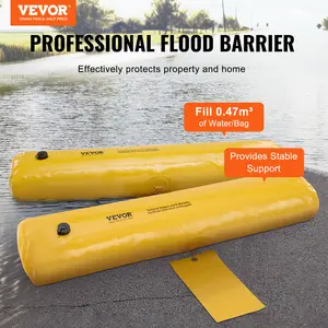 VEVOR Flood Barriers, Sandbag Alternative Flood Bags 4 Pack,  Flood Barrier for Home, Water Barriers for Flooding, Doorway, Driveway(4FTx6in)
