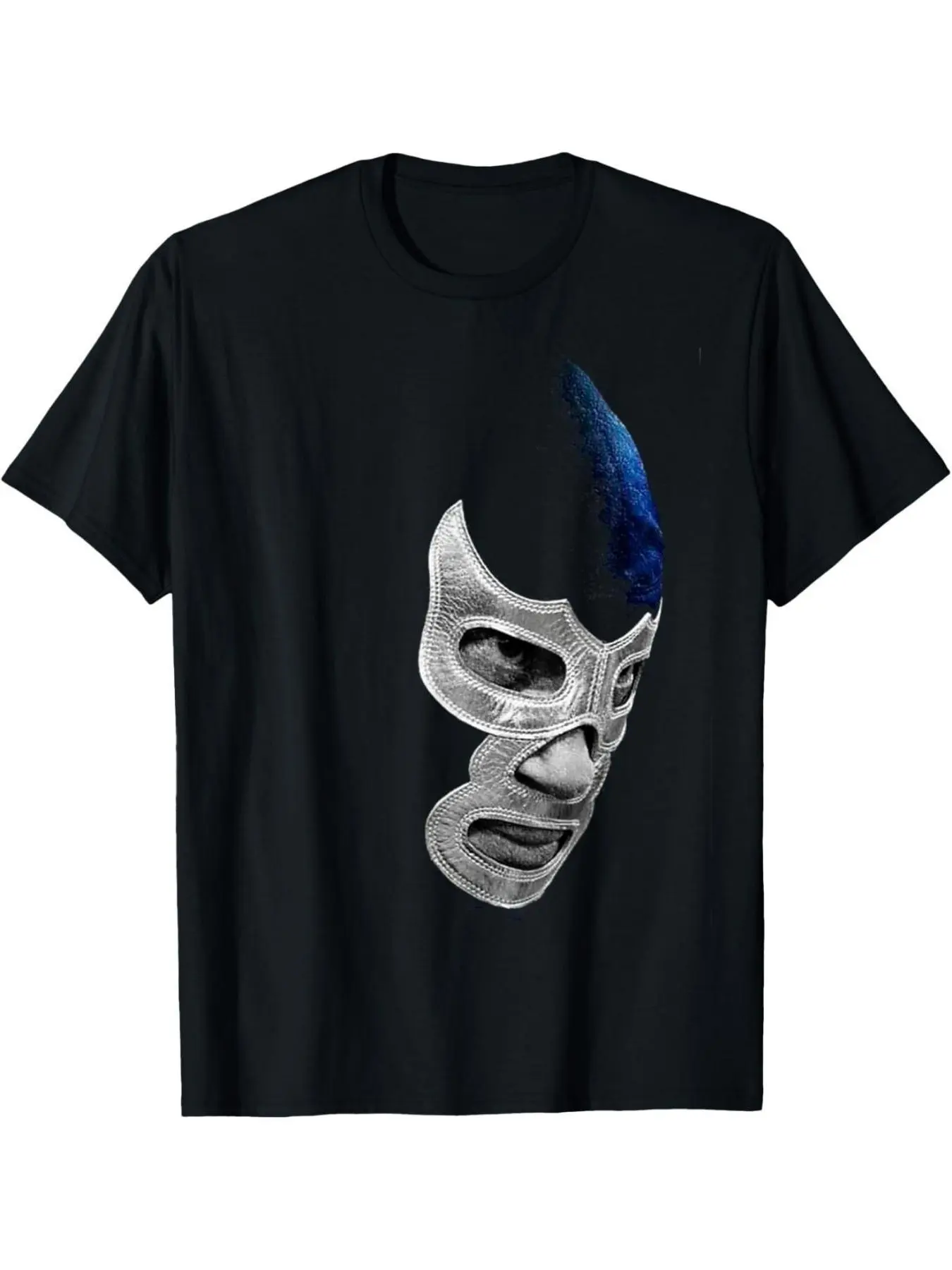 Men's Luchador Printed Graphic T-Shirt - 100% Cotton Soft Casual Fit Short Sleeve Round Neck Unisex Cut Streetwear Basic Top, Digital Print, Aesthetic, Do Not Dry Clean, Refer To Size Chart