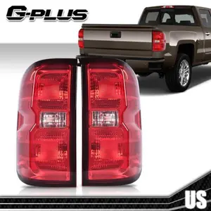Fit For 14-19 Chevy Silverado Red Lens Rear Tail Lights Brake Lamps