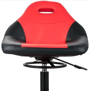 VEVOR Rolling Gear Seat, 300LBS Capacity, 18"-23" Height Adjustable, Mobile Mechanic Garage Stool with Tool Tray and 5" Casters, Pneumatic Stool for Workshop, Garage, Auto Repair Shop