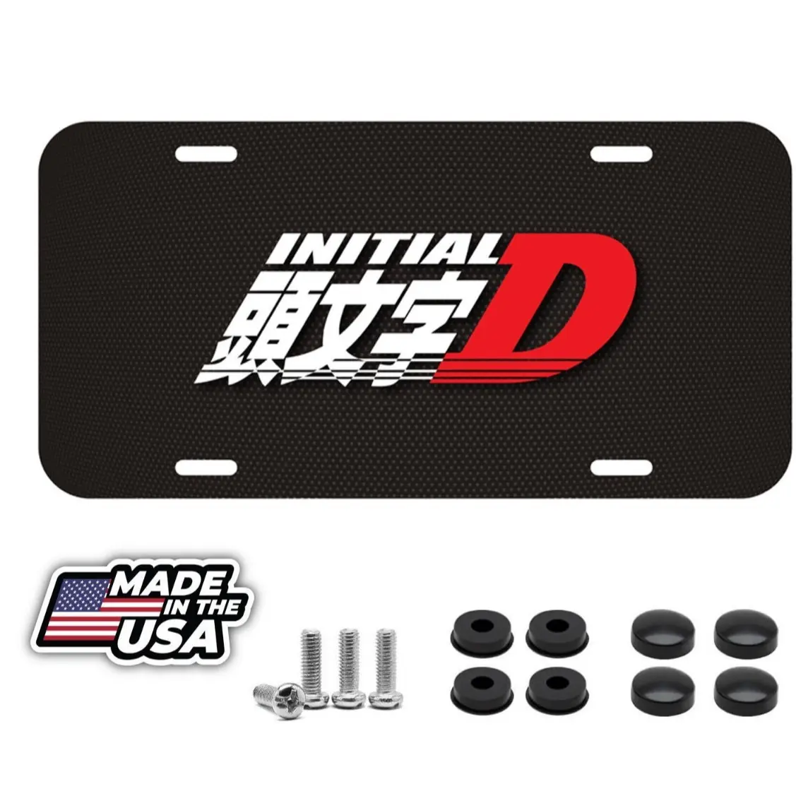 Initial D JDM Street racing Japanese Anime License Plate Front Auto Tag Plate