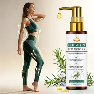 SUMFANG Collagen Firming Moisturizing Hydrating Body Oil 100ml | Collagen peptides + rosemary oil, firm and lift dry skin | Deeply moisturizes, creating silky smooth and radiant skin