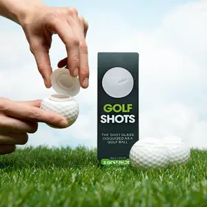 Golf Ball Shot Glasses 3PCS - 1.5oz Novelty Cups with Lids, Perfect Gift for Golf Lovers, Family & Friends Drinkware Best Father's Day Gift 2026