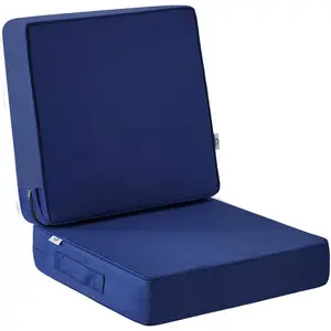 Outdoor Seat Cushion Set 24 x 24 x 4 Inch, Outdoor Cushions for Patio Furniture,  & Fade Resistant Outdoor Chair Cushions, Deep Seat Cushions with Removable Cover, Navy Blue