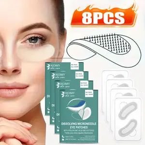 Microneedle Eye Mask Gel Patch, Hydrating, Moisturizing, Brightening & Tightening, Hyaluronic, Suitable All Skin Types, Non-Flammable, Single Pack, No Alcohol/aerosol