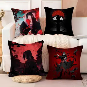 Anime N-N-Narutos Cushion Cover Soft Short Plush Fabric Double-Sided Print | Breathable Pillow Cover for Sofa Couch Bed | Skin-Friendly, Washable, Invisible Zipper, Anti-Dust Mite, Durable Material | Warm Winter Home Decor Gift