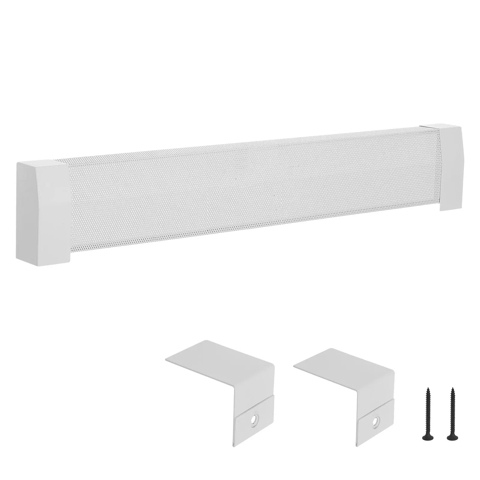 【Summerfinds】VEVOR Energy Efficient Baseboard Heater Front Cover, 4ft (1222 mm) Premium Electric Heating Unit Cover, Sturdy Heavy-Duty Steel, Easy Installation, Heat-Resistant White, Clean Look Heat Dissipation for Bedroom Home Improvement