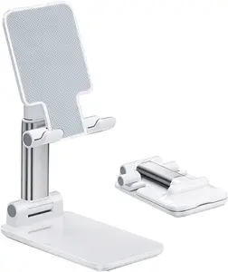 ANPULES Cell Phone Stand Adjustable Angle & Height with Silicon Pad Fully Foldable Mobile Phone Holder for Desk Plastic Material
