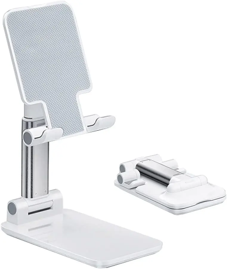 ANPULES Stable Plastic Smartphone Stand - Adjustable Angle & Height, Silicone Pad, Fully Foldable Grip Mount, Casual Desk Gadget, Mobile Phone Accessory, Ideal Birthday Gift for Phone Holders Enthusiasts