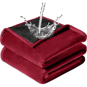 Waterproof Blanket - Travel Blankets Stain Proof, Absorbent, Leakproof, Reversible, Plush Cozy & Washable - Waterproof Couch Cover Ideal for Bed/Couch, Dog