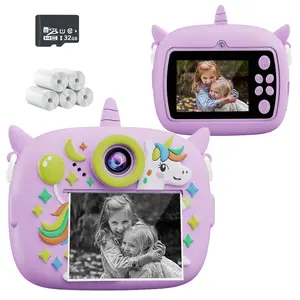 Children Camera with Printer, Instant Print Digital Camera, 1080P HD Video Recorder, Portable Mini Camcorder for Kids Gifts