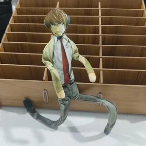 Anime DEATH NOTE Yagami Light Cosplay Plush Cotton Stuffed Doll Mascot Slender Twistable Shape Room Decoration Abstract Props