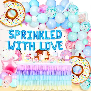 LaVenty Blue Baby Sprinkle Decorations For Boys Sprinkled With Love Banner Gender Baby Shower Sprinkle Decoration Sprinkled With Love Baby Shower Decorations Party Supplies Set Aluminium Gifts