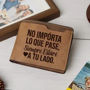No Importa Lo Que Pase Siempre Estare A Tu Lado Wallet, Spanish Gift For Husband, Boyfriend Bifold Wallet, Engraved Wallet, Mens Wallet
