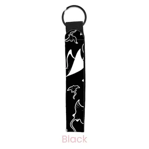 abbyrose Stingrays Wristlet Key Chain Black