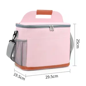 Cross-border outdoor insulated bag for camping, portable Oxford cloth thickened aluminum foil cooler bag, crossbody lunch bag, lunch box insulation bag