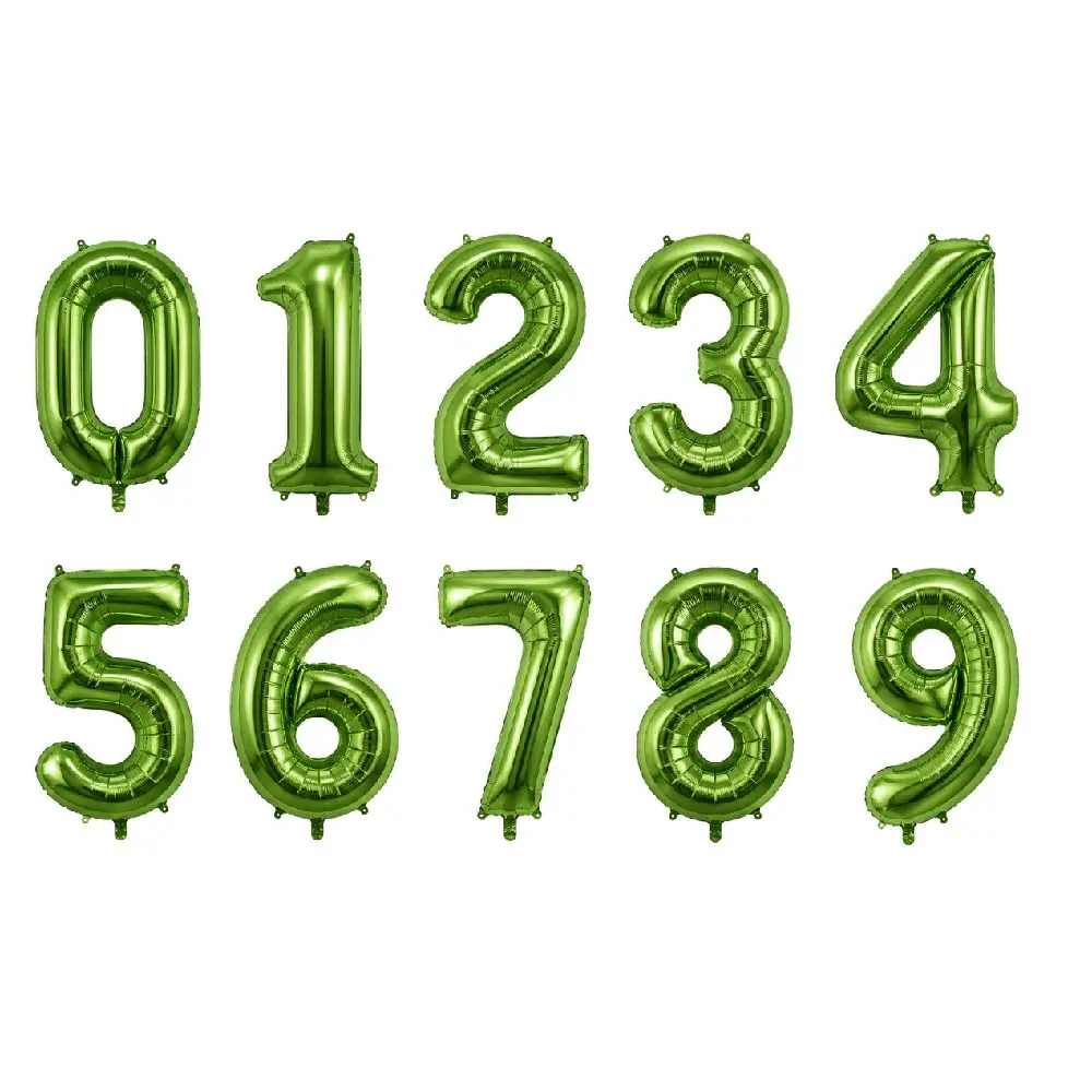 40-Inch Green Foil Number Balloons (0-9 Digits)