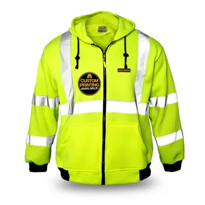 KwikSafety PATROL Safety Hoodie (NO FUZZ Balls) Class 3 ANSI Tested OSHA Compliant Hi Vis Reflective PPE - Model No.: KS5503