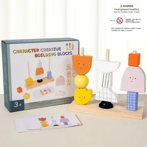 Creative Character Stackable Building Blocks Toy, Shape Assembly Artistic Training, Baby Art Enlightenment Super Fun