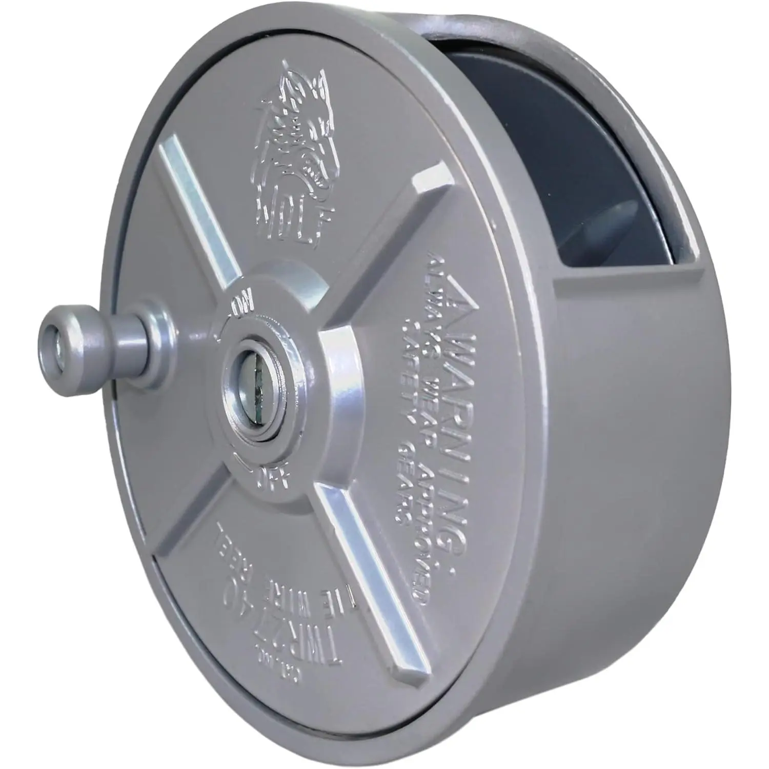 6.25'' Aluminum Tie Wire Reel Coil Holder Wheel, Lightweight, Ambidextrous, Built-in Belt Loops & Knob